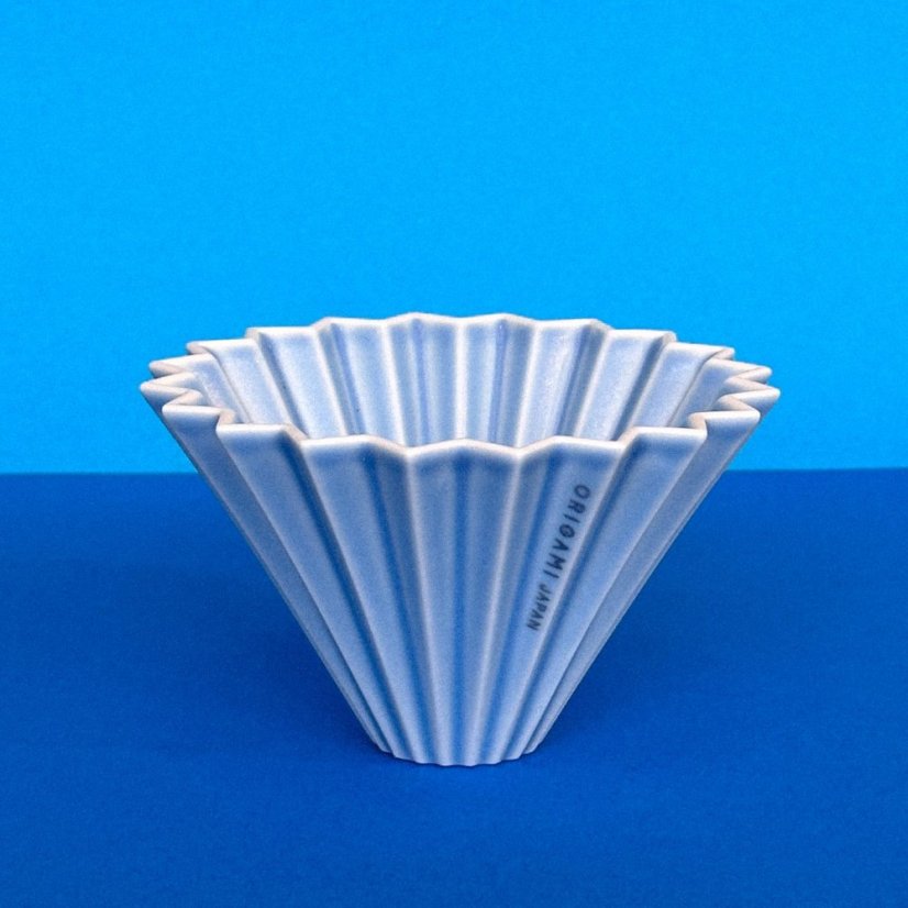 Origami keramický dripper M matne modrý