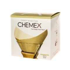 Chemex - papierové filtre štvorcové 100 ks nebielené /natural