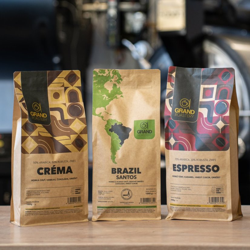 3x1kg - najpredávanejšie espresso kávy