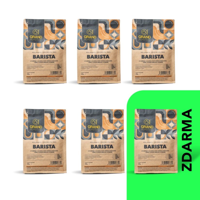 Barista Blend 5+1 - Veľkosť balíkov: 5+1 (250g)