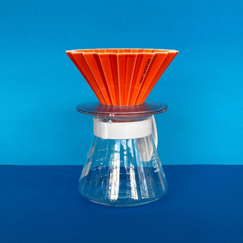 Origami keramický dripper S oranžový