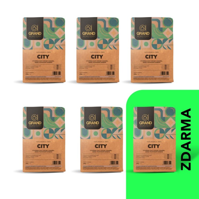 City Blend 5+1 - Veľkosť balíkov: 5+1 (250g)