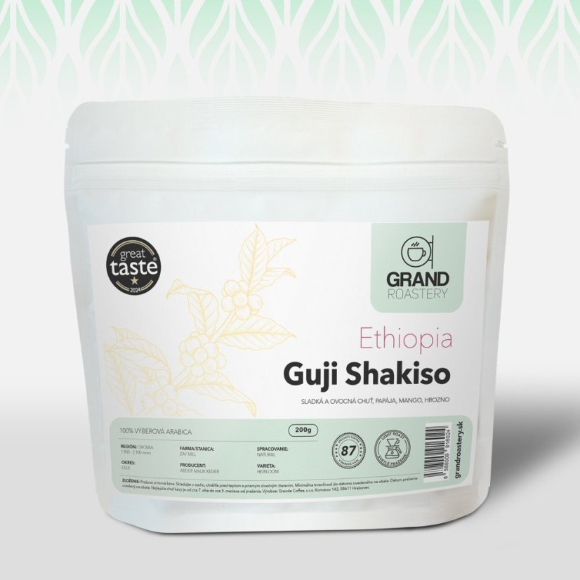 Ethiopia Guji Shakiso - Gramáž: 200g